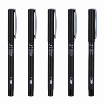 Flair 02 Black Ink Ball Pen — Black Body