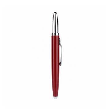 The Writershub Maroon & Silver Cartridge Fine Nib Fountain Pen – Long Cap Design