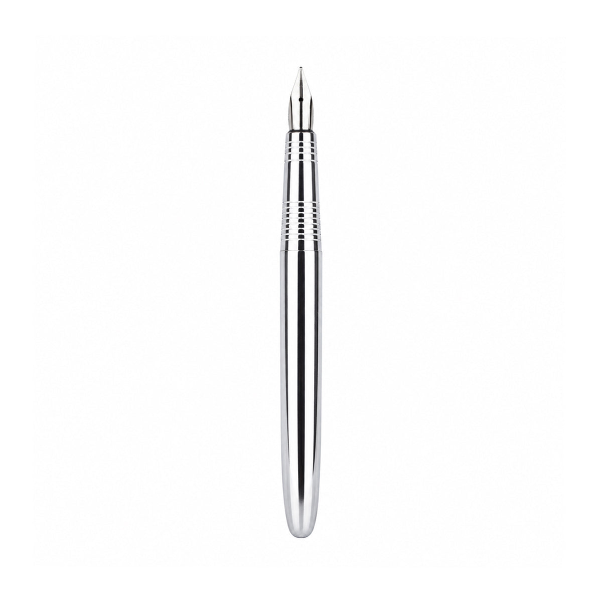 The Writershub Maroon & Silver Cartridge Fine Nib Fountain Pen – Long Cap Design