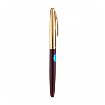 Hero 329 Maroon With Gold Cap Aerometric Fine Nib Fountain Pen