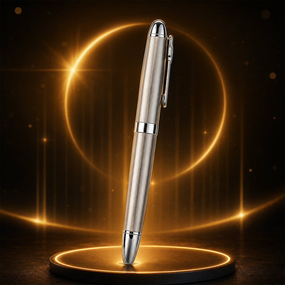 Jinhao 450A Silver 18 KGP Medium Nib Converter Fountain Pen