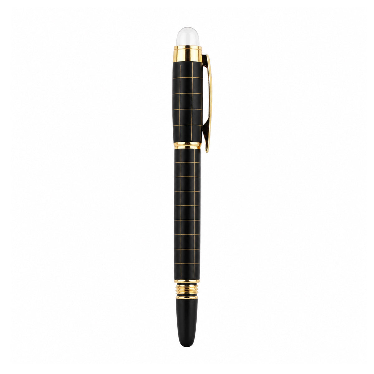 The Writershub Fountain Pen – Matte Black, Metal Body, Cap Type, Sleek 13.8cm Design