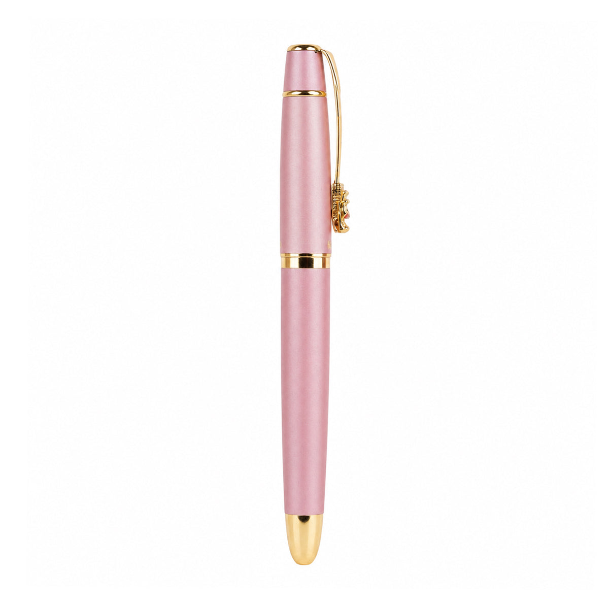 Luoshi 860 Matte Pink Fountain Pen – Fine Nib, Dragon Design