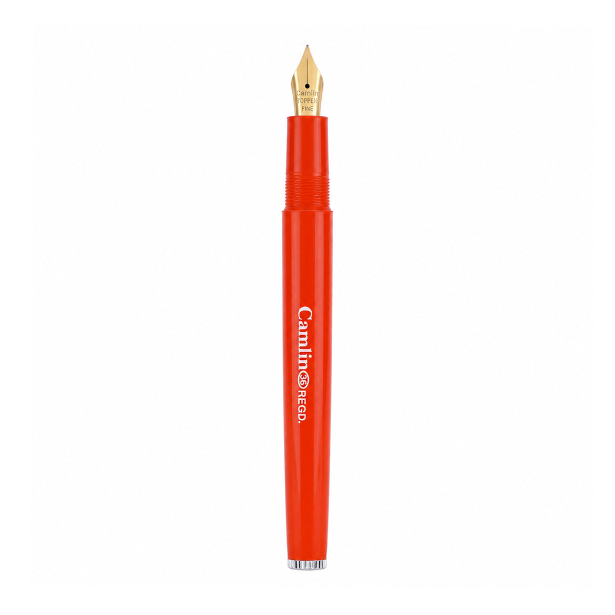 Camlin 36 Red Fine Nib Eye Dropper Fountain Pen