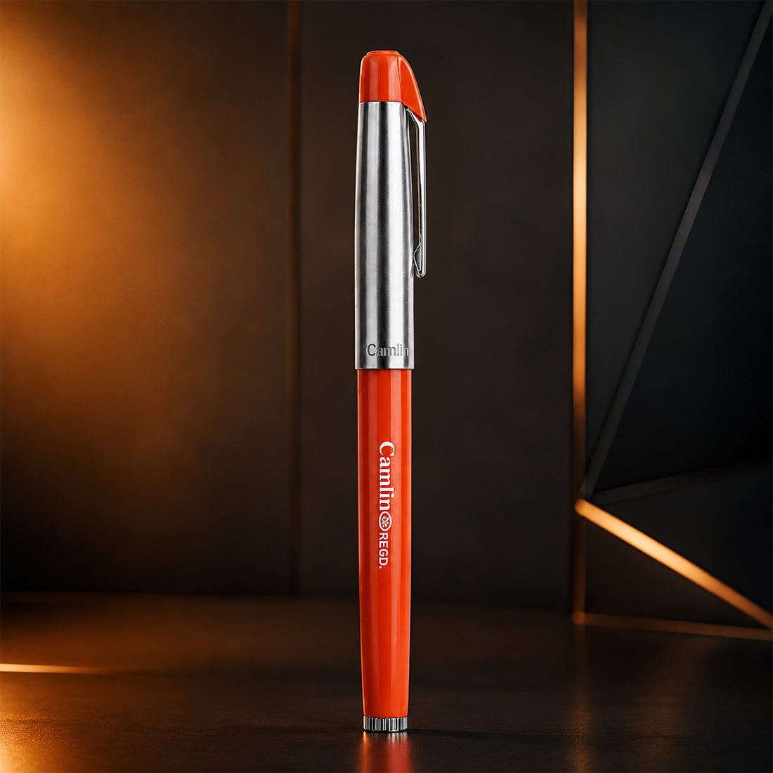 Camlin 36 Red Fine Nib Eye Dropper Fountain Pen