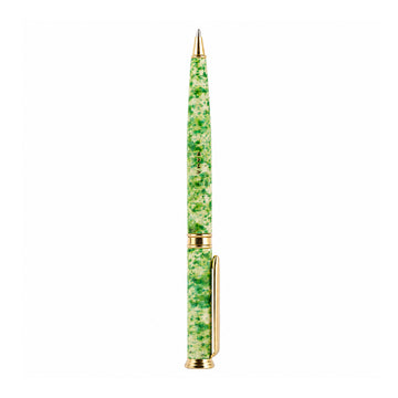Gama Green Marble Finish Fine Nib Converter Fountain Pen and Ballpoint Pen Set