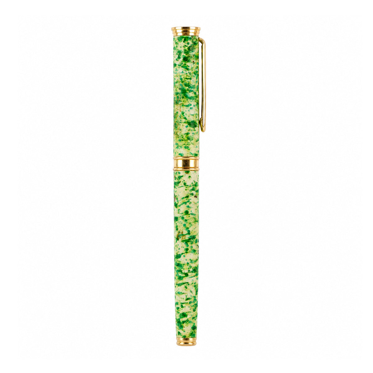 Gama Green Marble Finish Fine Nib Converter Fountain Pen and Ballpoint Pen Set
