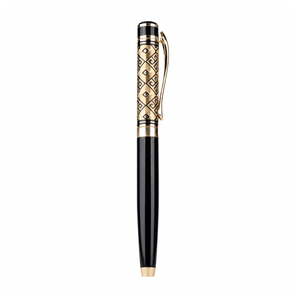 Submarine 907 Rangoli Designer Cap Roller Ball Pen – Black Body