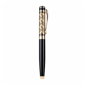 Submarine 907 Rangoli Designer Cap Roller Ball Pen – Black Body