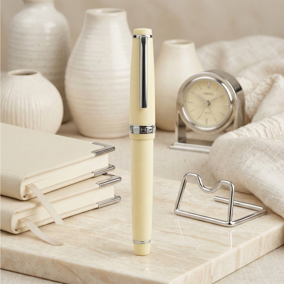 Jinhao 82 Yellow Fine Nib Converter Fountain Pen