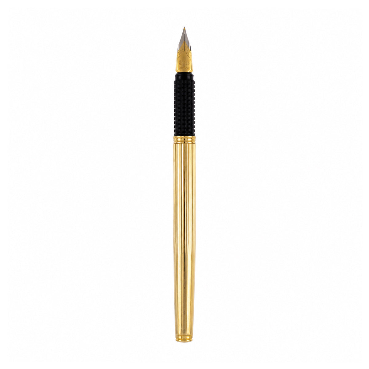 Elysee Golden Vertical Design Eye Dropper Fine Nib Fountain Pen