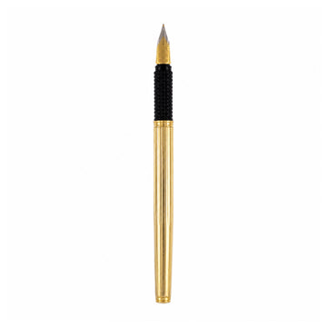 Elysee Golden Vertical Design Eye Dropper Fine Nib Fountain Pen