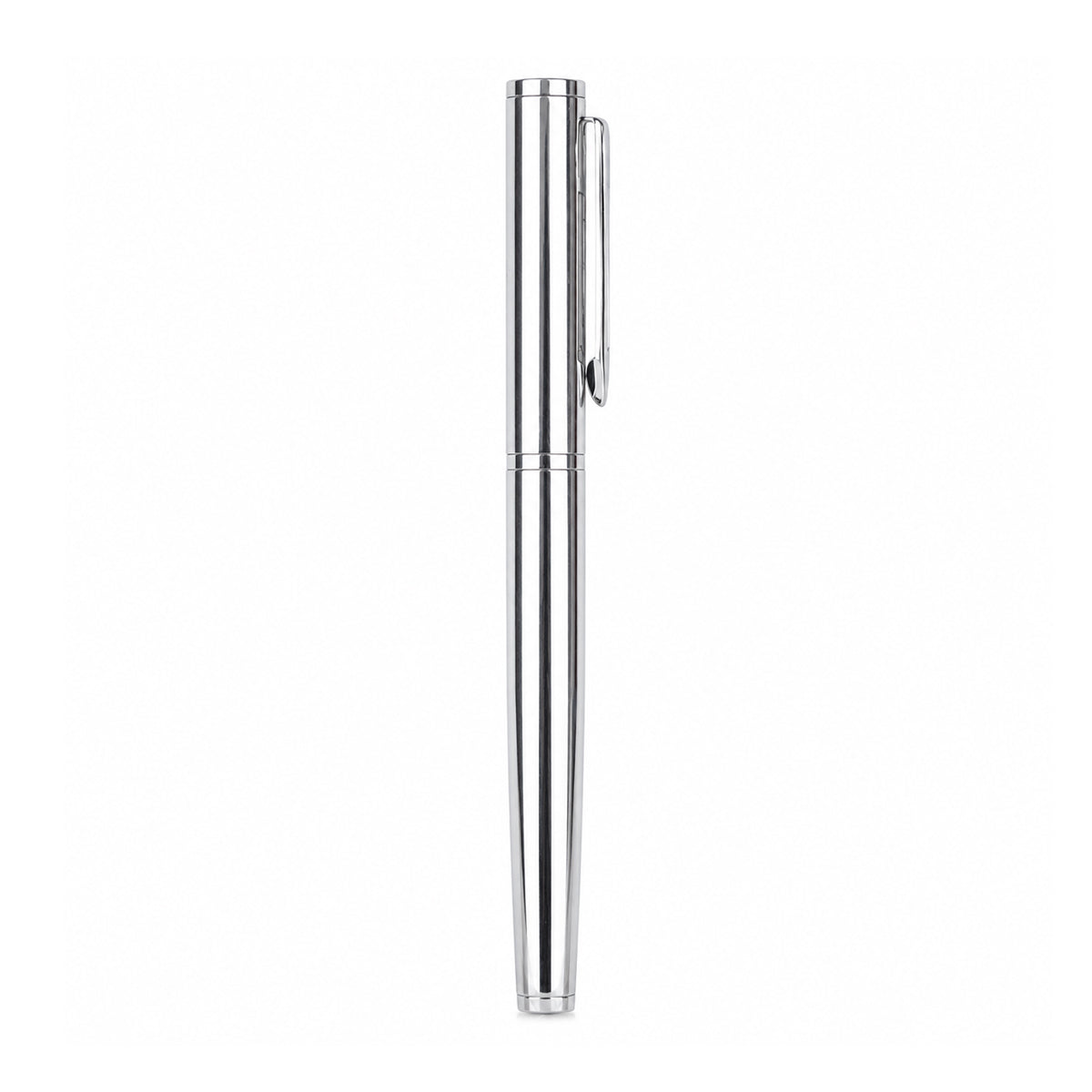 The Writershub Silver Magnetic Cap Fine Nib Converter Fountain Pen
