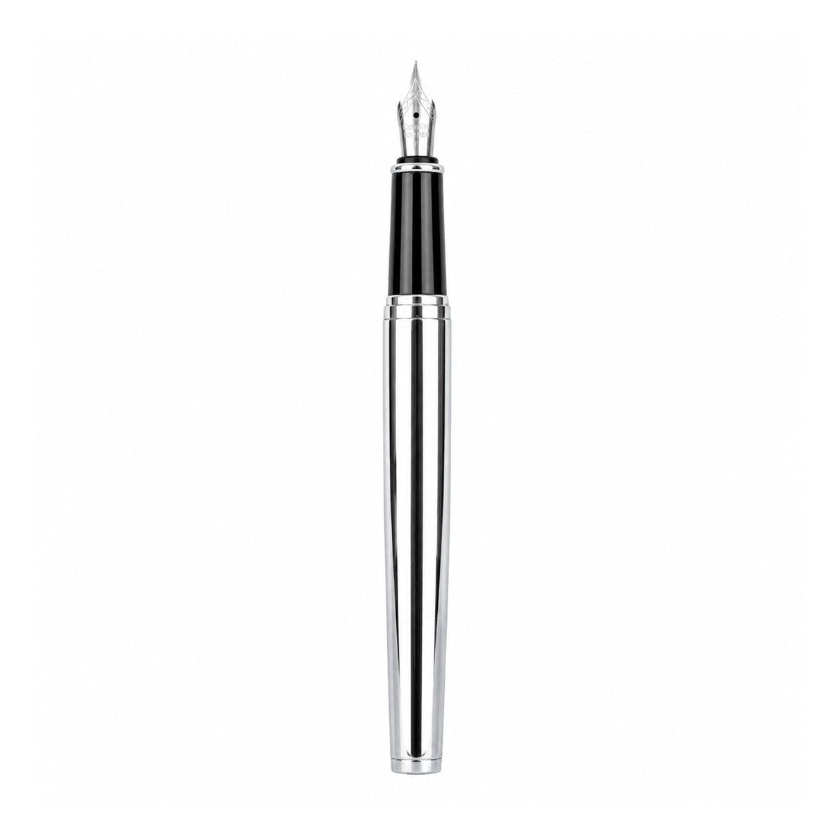 The Writershub Silver Magnetic Cap Fine Nib Converter Fountain Pen