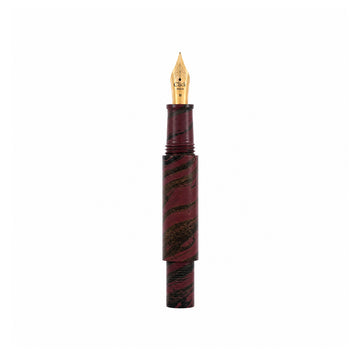 Penhouse.in Ebonite Dark Brown Swirl Pattern Eye Dropper Medium Nib Fountain Pen