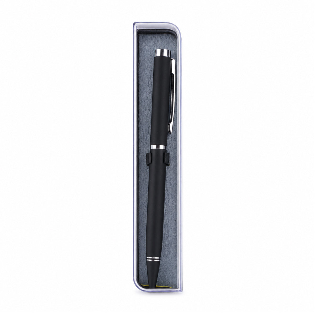 Cello Signature Indulge Black Silver Twist Ballpen - Premium Metal Design