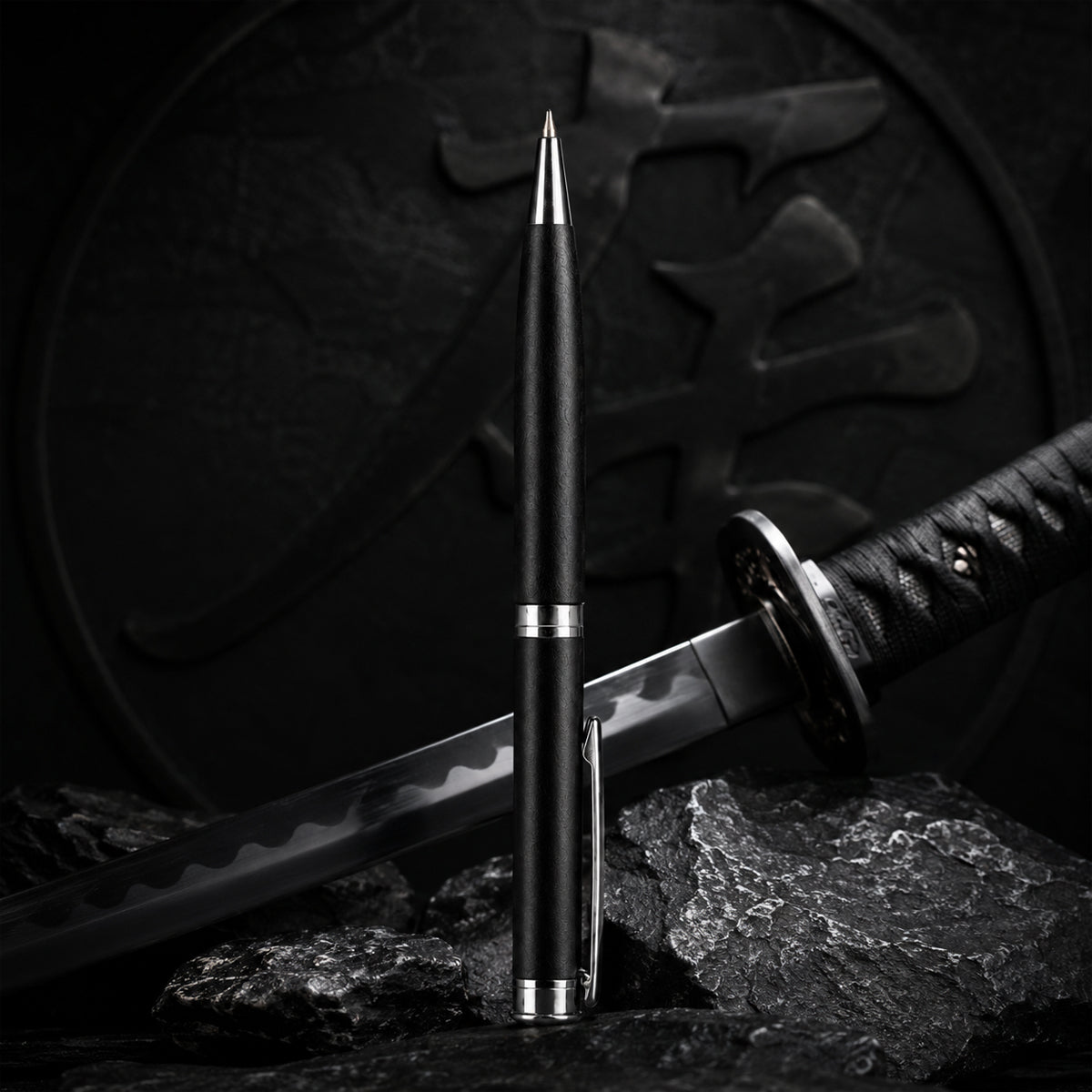 Submarine 1009 Twist Ballpen - Matte Black Metal, Fine Blue Ink