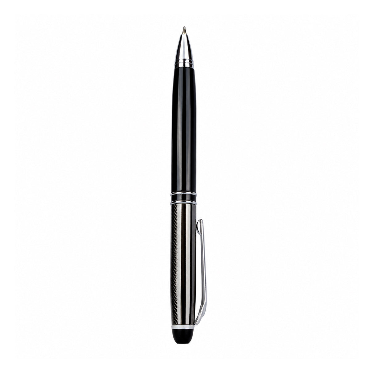 Submarine 977 Twist Ballpen - Glossy Black Gun Metal Fine Tip Blue Ink