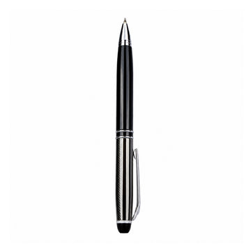 Submarine 977 Twist Ballpen - Glossy Black Gun Metal Fine Tip Blue Ink