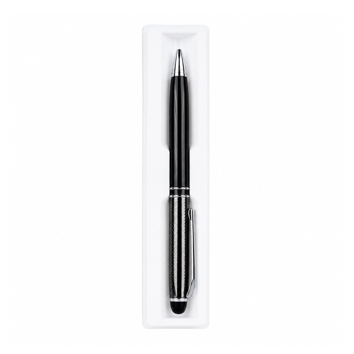 Submarine 977 Twist Ballpen - Glossy Black Gun Metal Fine Tip Blue Ink