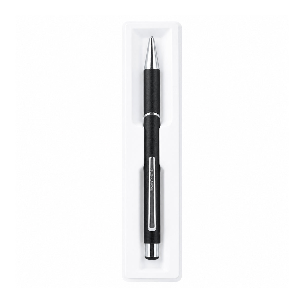 Submarine 843 Retractable Ballpen - Matte Black Metal Fine Tip Blue Ink