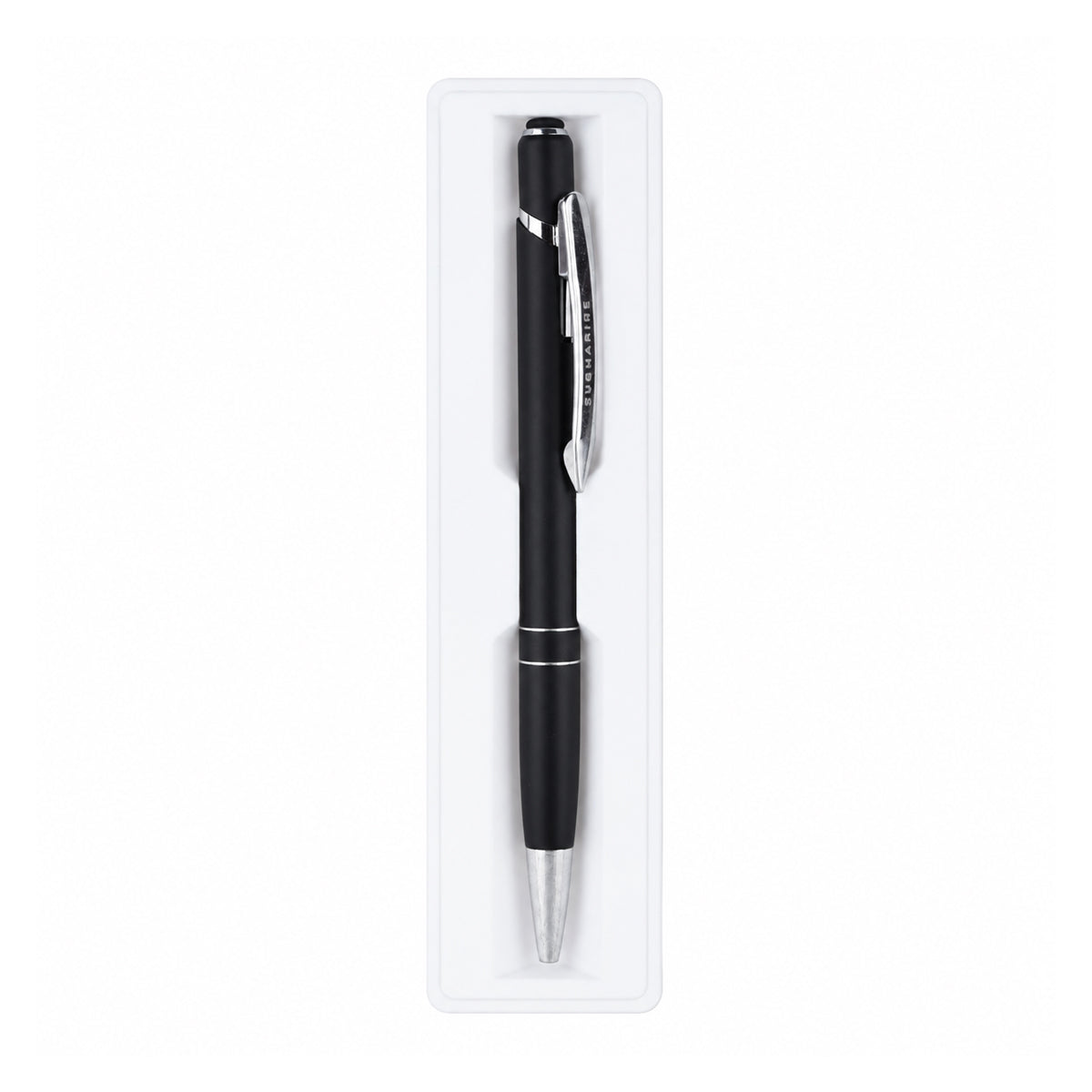 Submarine 975 Retractable Ballpen - Matte Black Metal Fine Tip Blue Ink