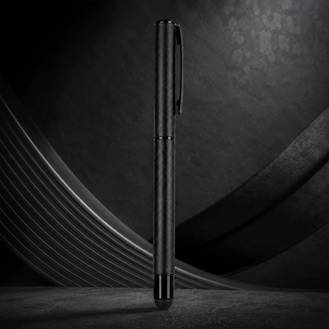 Submarine 961 Cap Ballpen - Matte Black Aluminum Fine Tip Blue Ink