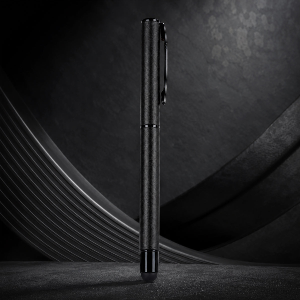 Submarine 961 Cap Ballpen - Matte Black Aluminum Fine Tip Blue Ink