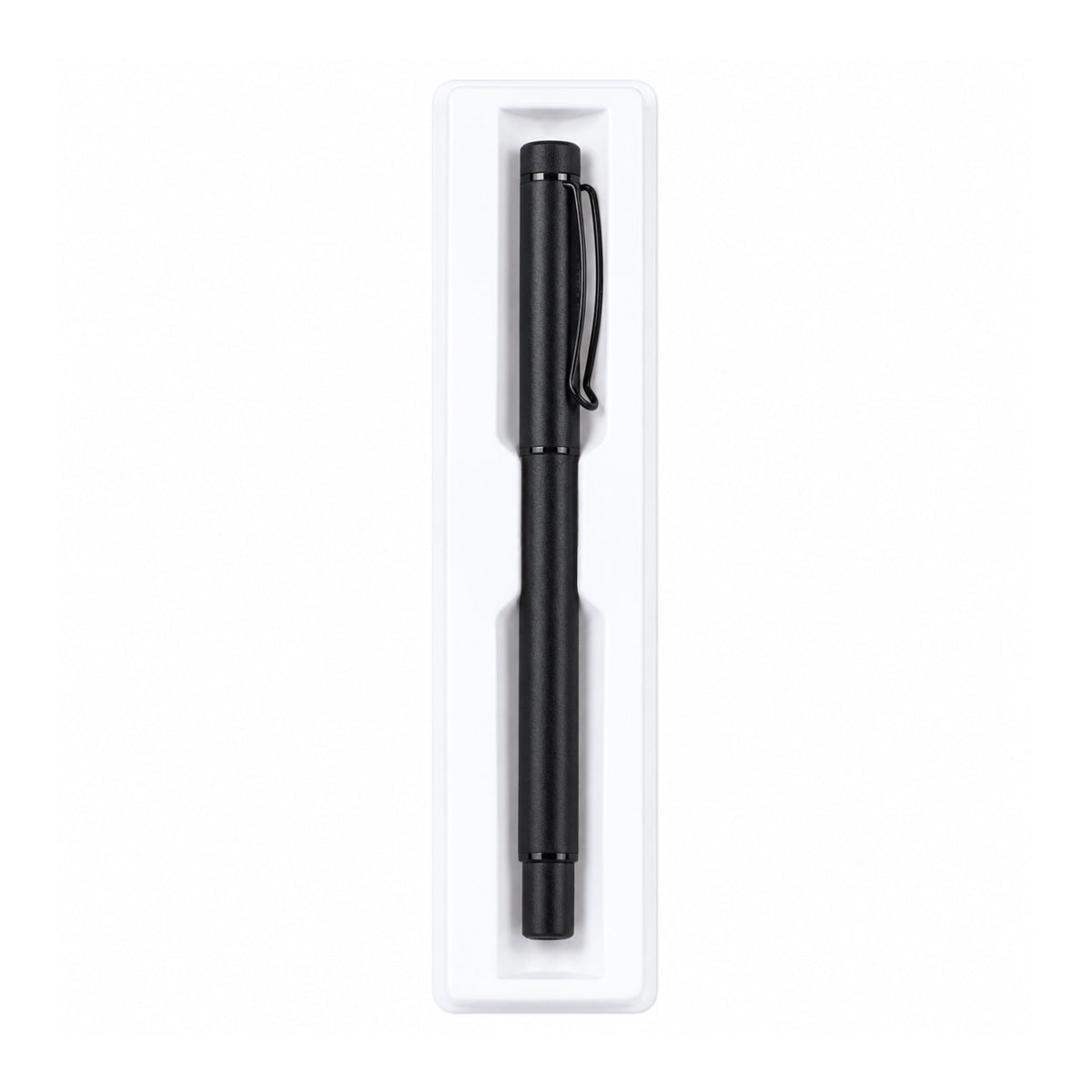 Submarine 1047 Cap Roller Ballpen - Matte Black Aluminum Fine Blue Ink