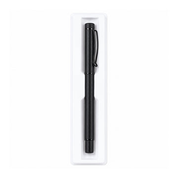 Submarine 1047 Cap Roller Ballpen - Matte Black Aluminum Fine Blue Ink
