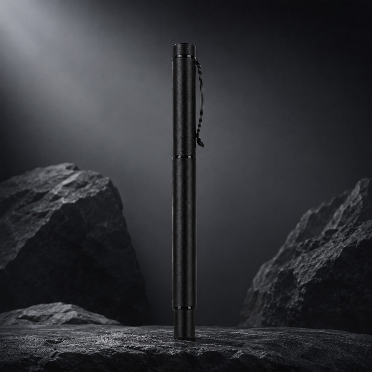 Submarine 1047 Cap Roller Ballpen - Matte Black Aluminum Fine Blue Ink