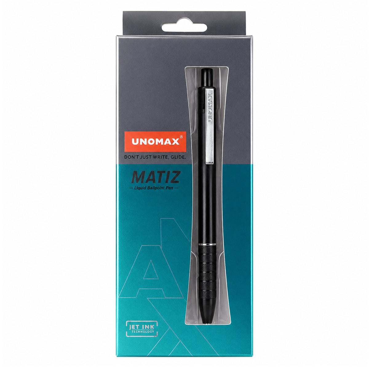 Unomax Matiz Metal Body Ball Point Pen — Black, Retractable