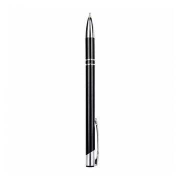 Unomax Kent Metal Body Ball Point Pen — Black, Retractable