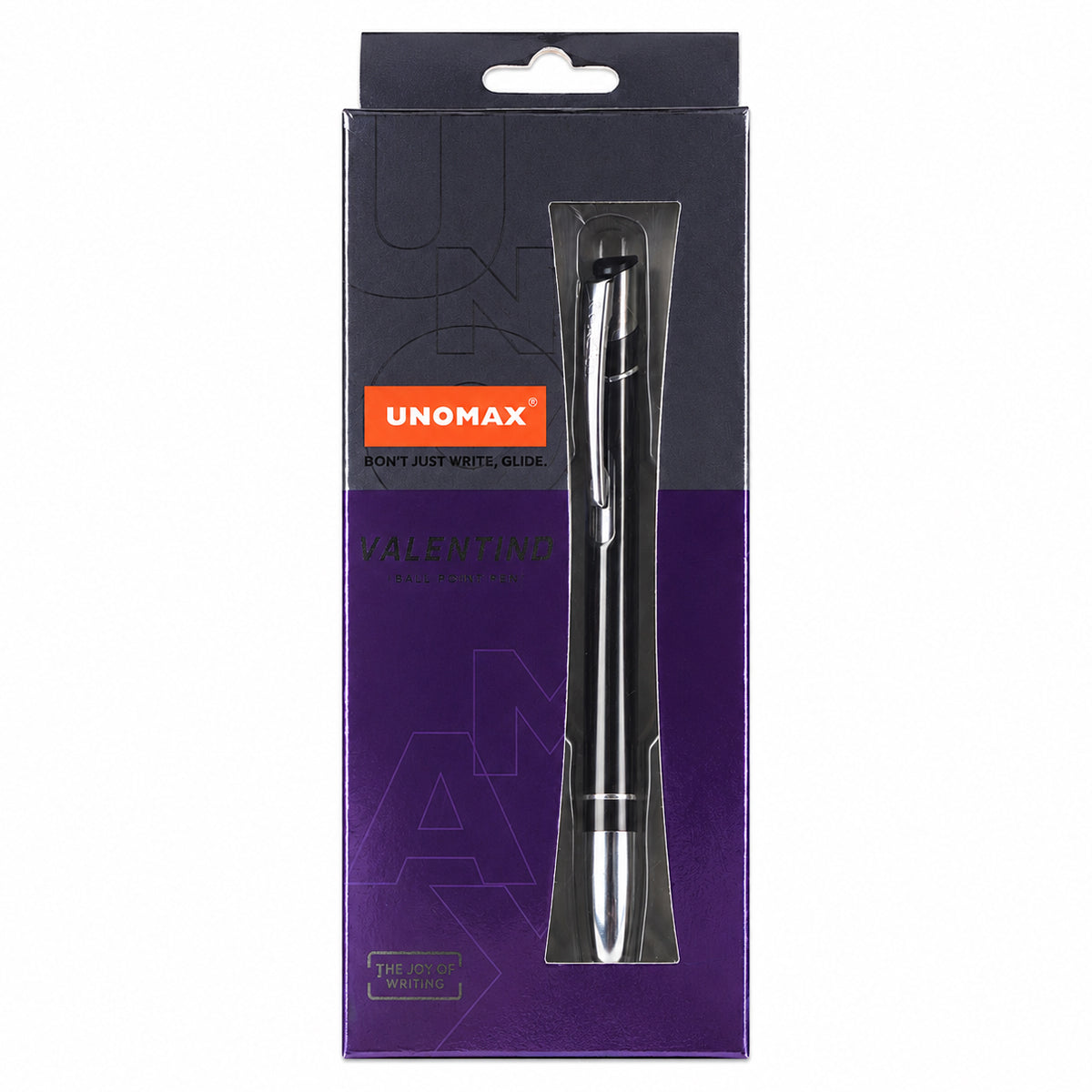 Unomax Valentino Metal Body Ball Point Pen — Grey, Retractable