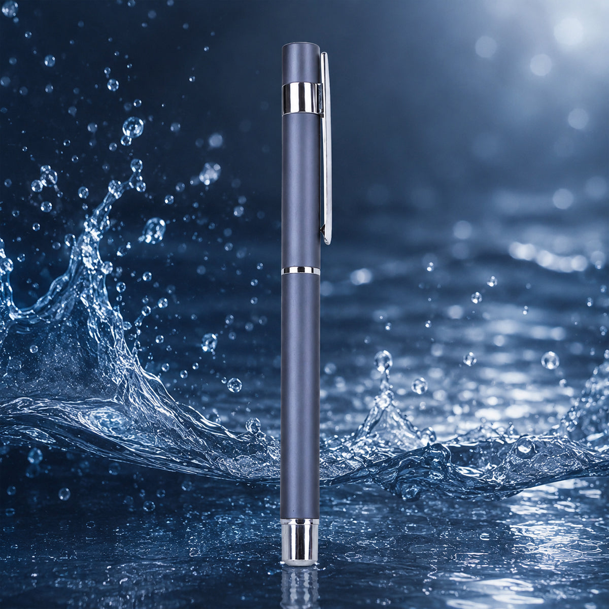 Unomax Nexa Metal Body Roller Pen — Blue, Cap Type