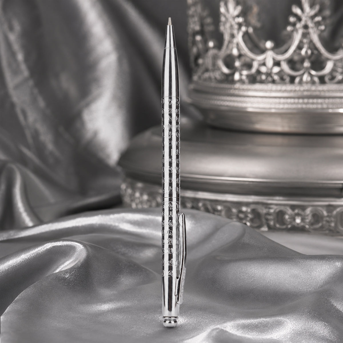 Submarine 1063 Silver Ball Pen — "Thank You" in 7 Languages