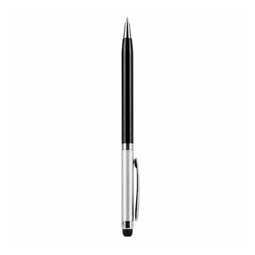 Submarine 858 Metal Ball Pen with Mobile Touch Stylus — Black & Silver