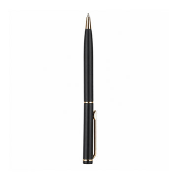 Submarine 2051 Roxy Ball Pen — Matte Black with Gold Clip, Twist Type
