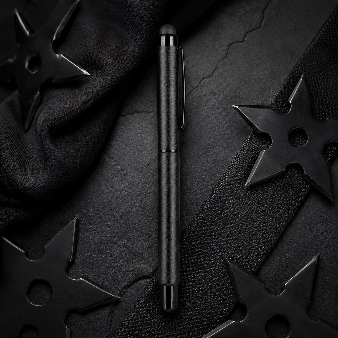 Submarine 2091 Matte Black Roller Pen — Cap Type with Mobile Touch Tip