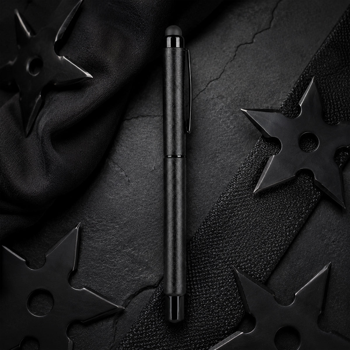 Submarine 2091 Matte Black Roller Pen — Cap Type with Mobile Touch Tip