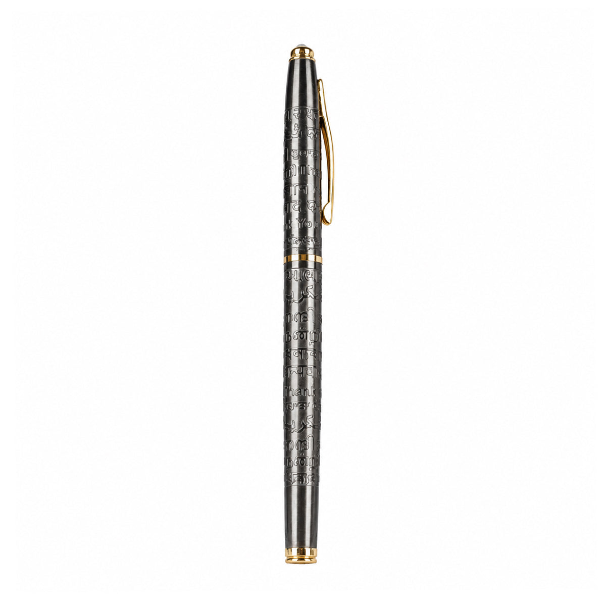 Submarine 1010 Grey Roller Pen — "Thank You" in 7 Languages, Cap Type