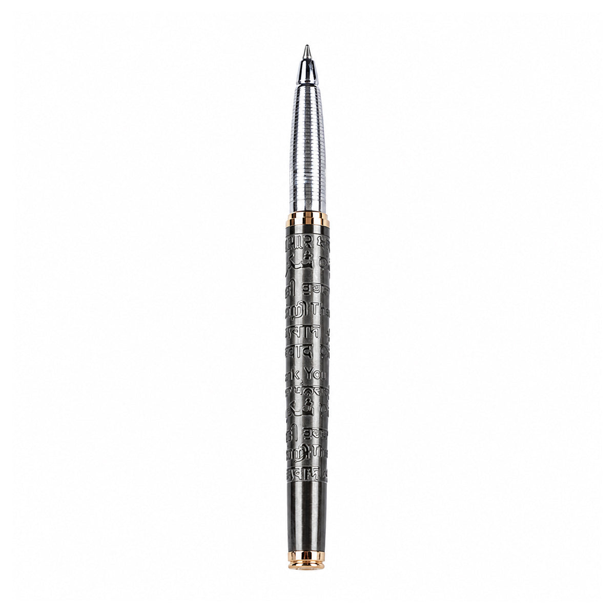 Submarine 1010 Grey Roller Pen — "Thank You" in 7 Languages, Cap Type