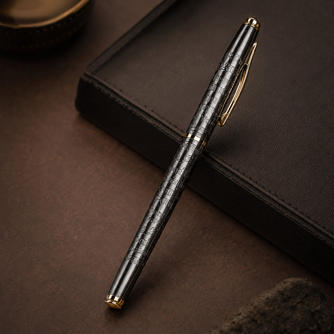 Submarine 1010 Grey Roller Pen — "Thank You" in 7 Languages, Cap Type