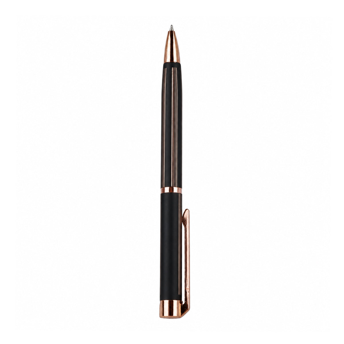 Submarine 1068 Jade Solid Lean Ball Pen — Matte Black & Copper, Twist Type