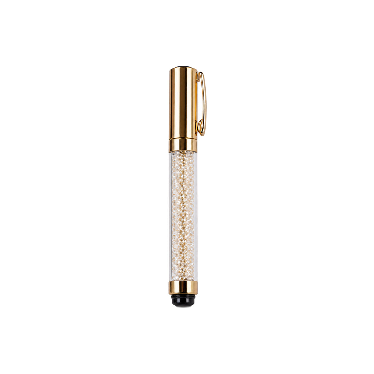 Submarine 879 Crystal Ball Pen — Gold Metal Body, Cap Type, Blue Ink