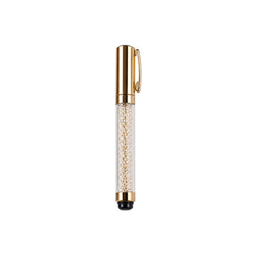 Submarine 879 Crystal Ball Pen — Gold Metal Body, Cap Type, Blue Ink