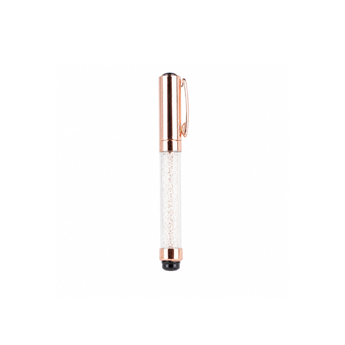 Submarine 879 Crystal Ball Pen — Rose Gold Metal Body, Cap Type, Blue Ink