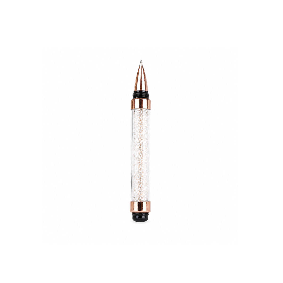 Submarine 879 Crystal Ball Pen — Rose Gold Metal Body, Cap Type, Blue Ink