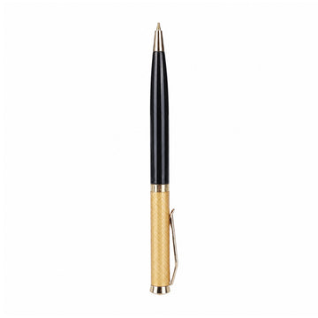 Submarine 885 Glossy Black with Gold Cap Top on Stone – Twist Type Ball Pen