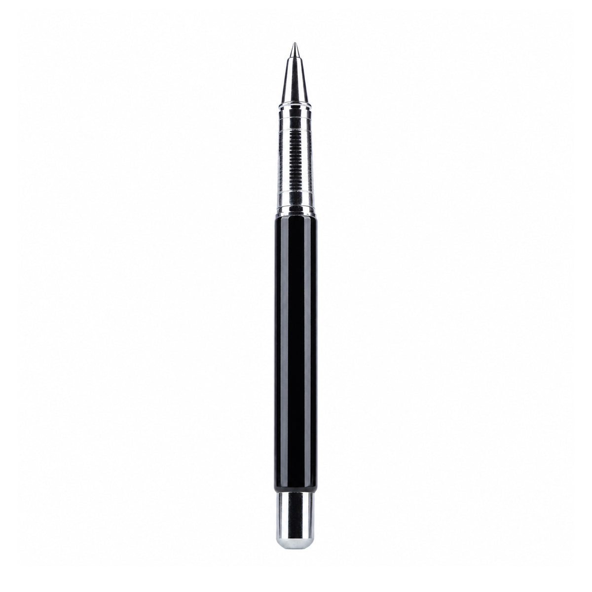 Submarine 696 Black Body with Silver Clip Check Designed Cap Type Roller Ball Pen